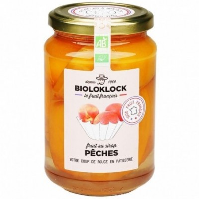 Pêches au sirop "100% fruit...