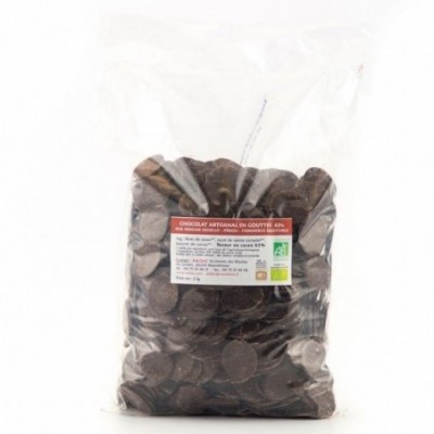 Palets de chocolat noir 63%...