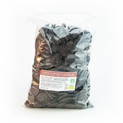 Palets de chocolat noir 85%...